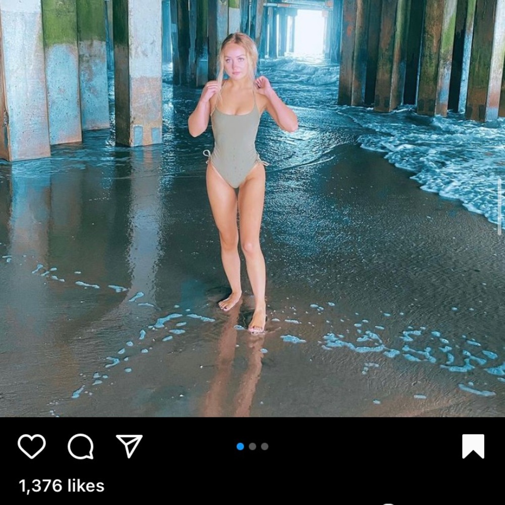 Olive green one piece bathing suit